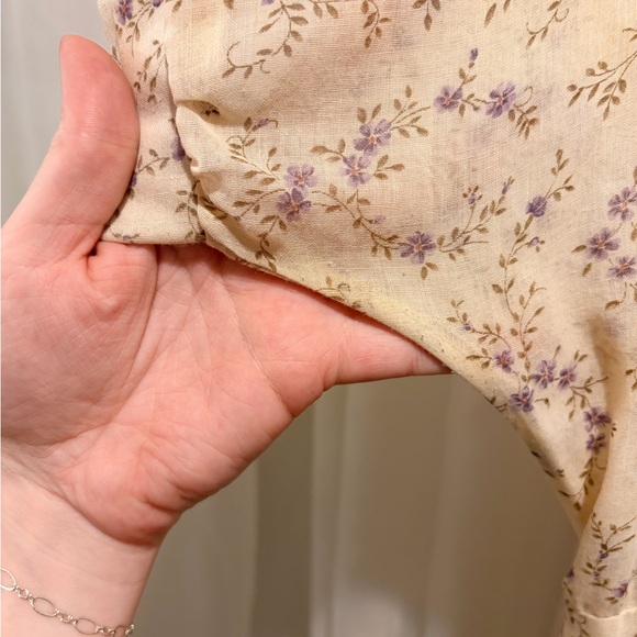 Gunne Sax by Jessica McClintock Cream Floral Midi Dress with lace detail size 10 - Picture 10 of 11